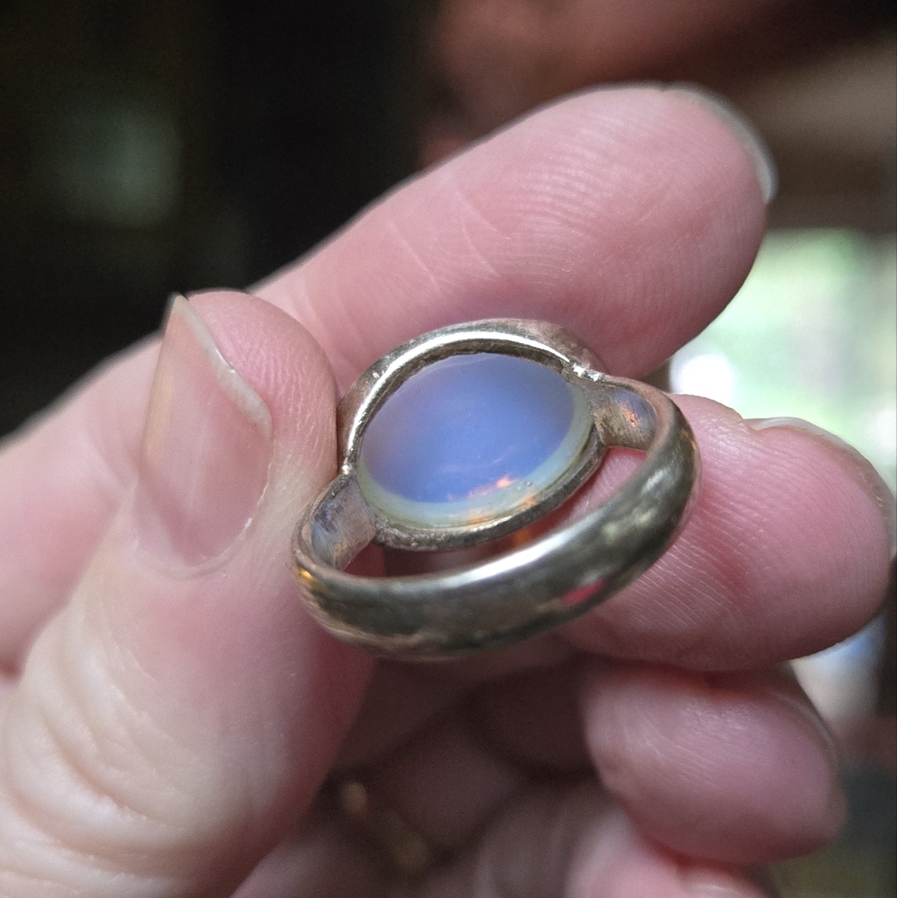 Opalite sterling Ring sz6.5 - Picture 6 of 7